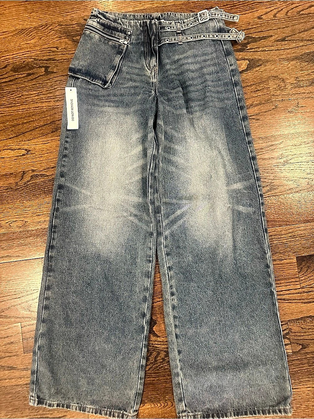 Princess Polly Unwritten Mid Rise Wide Leg Jeans Gray US 4